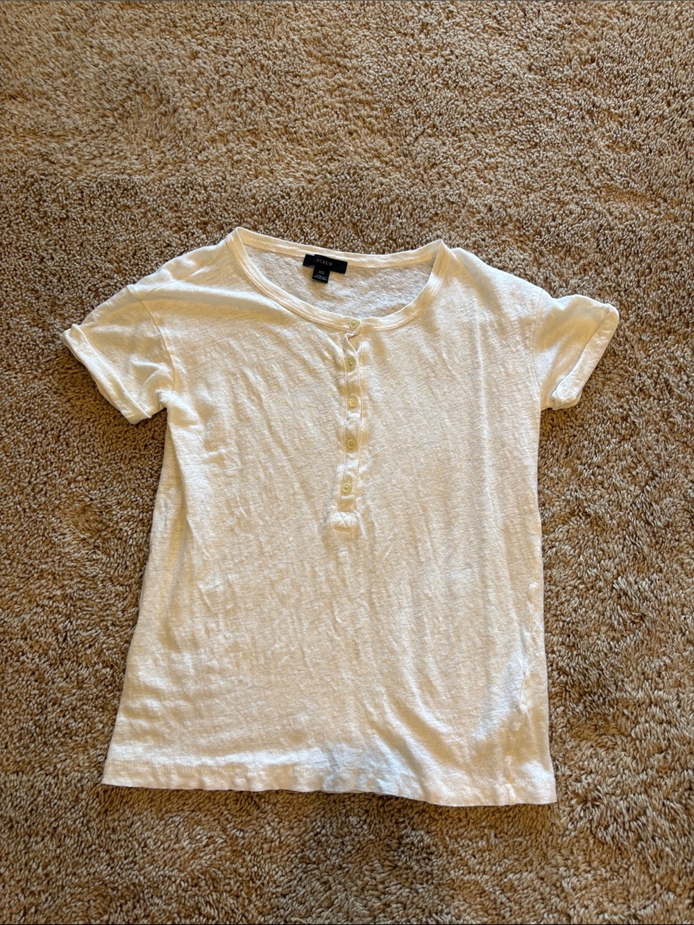 J. Crew Cuffed Sleeve Henley Tee